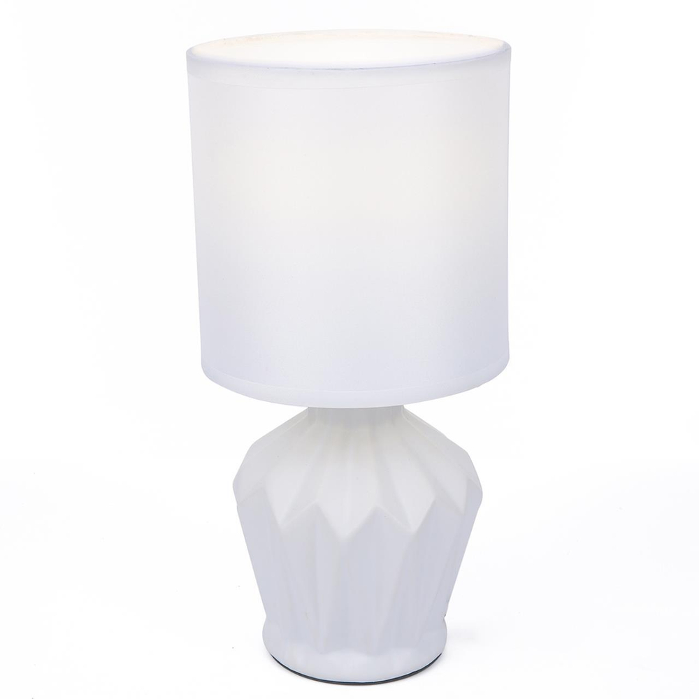 8226/1T MODERNI LN25 384 белый, керамика/текстиль Настольная лампа E14 1*40W 220V ORIGAMIA