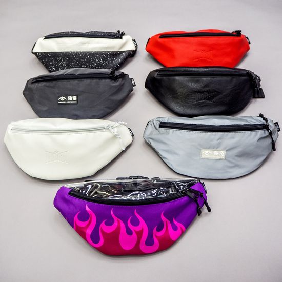 Сумка ТАЙНА поясная BLOCK-P Пламя фиол