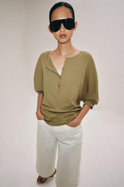 ZARA ДЖИНСОВЫЕ ШОРТЫ СО СРЕДНЕЙ ПОСАДКОЙ — ZW COLLECTION, БЕЛЫЙ