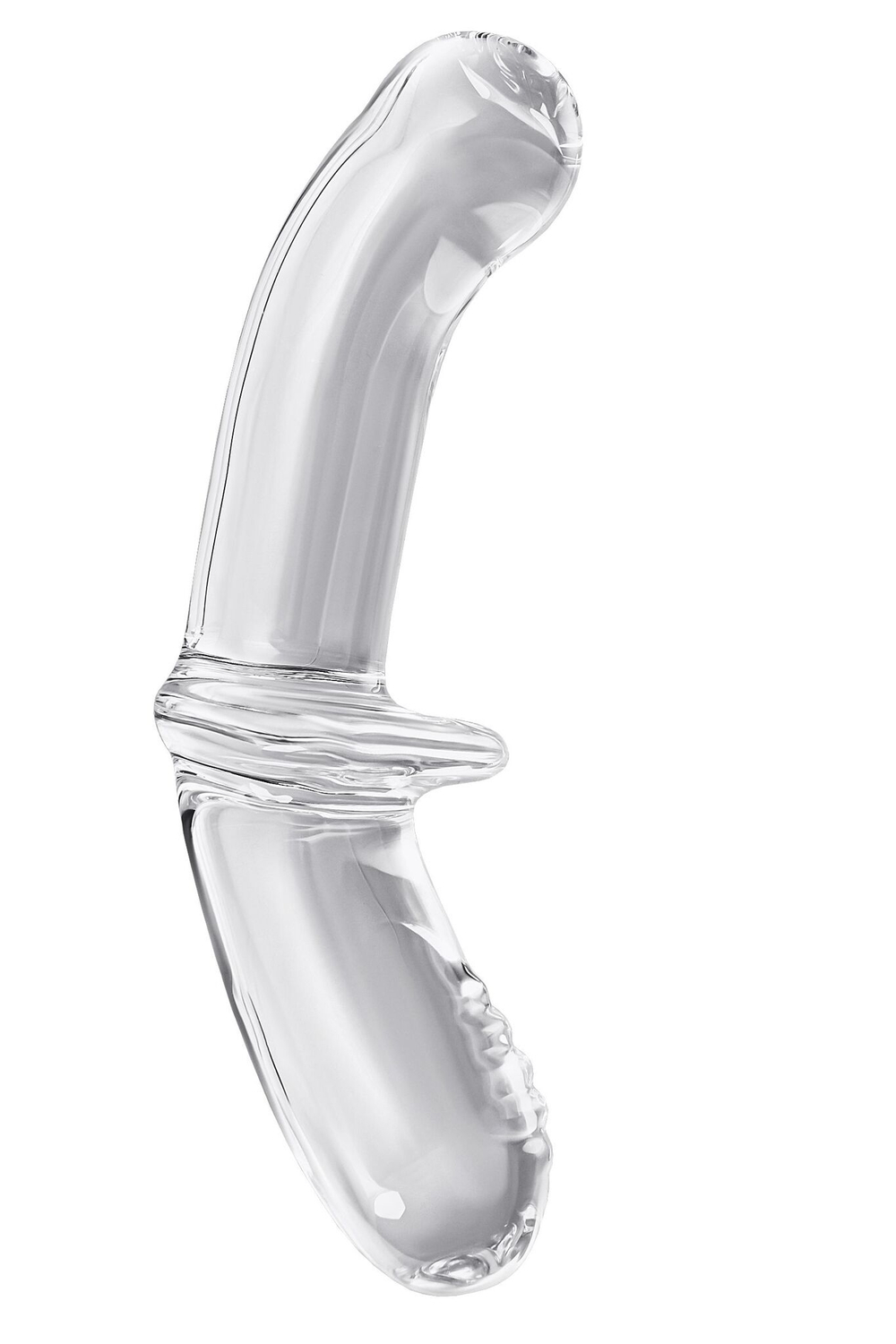 Прозрачный двусторонний стеклянный фаллоимитатор Satisfyer Double Crystal - 19,5 см.