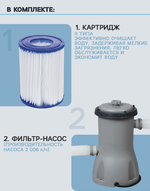 Бассейн каркасный Bestway Steel Pro MAX, 366×100 см, фильтр-насос, круглый