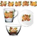 Набор для завтрака (200мм + 450 мл+ 250мл) «Со вкусом праздника» 5 видов