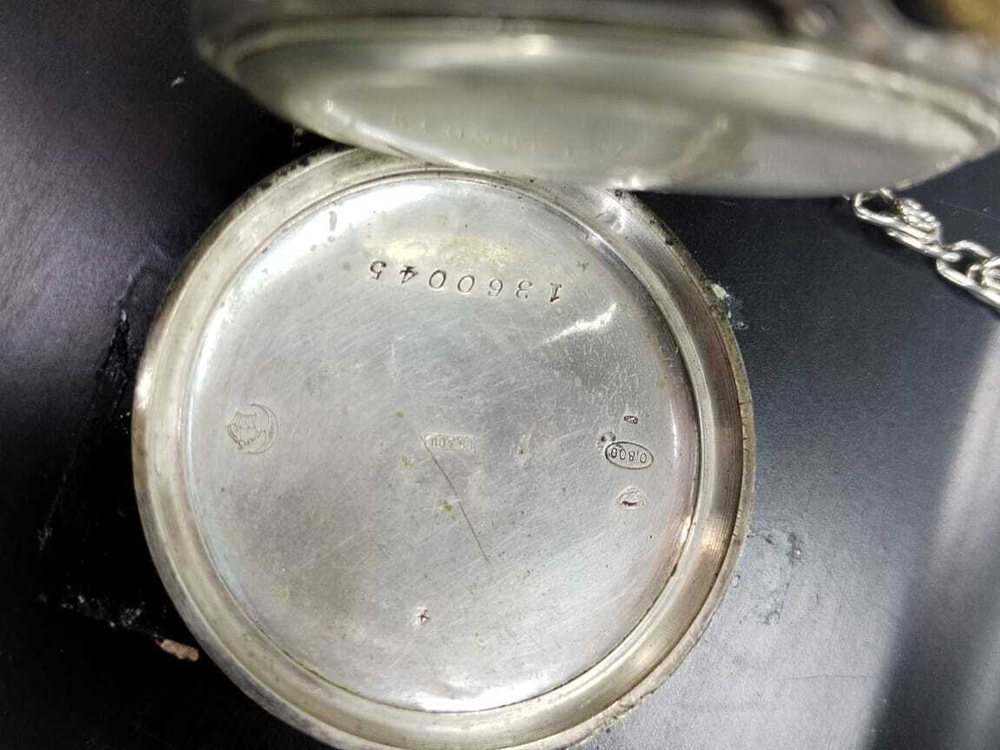 Часы карманные.Beamtenfreund System Glashutte" сер