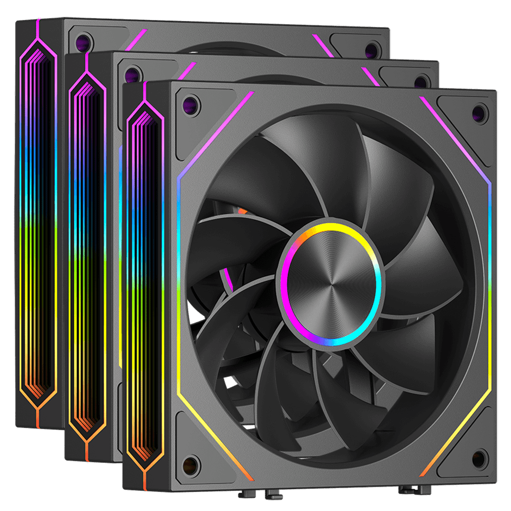 Вентилятор для корпуса PCCooler F3 X120R ARGB BK 3IN1 3x120mm 800-1800±10% RPM Black