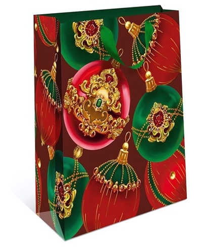 Пакет подарочный бумажный стандарт плюс новогодний 260х320х120 1310.737 (АртДизайн)