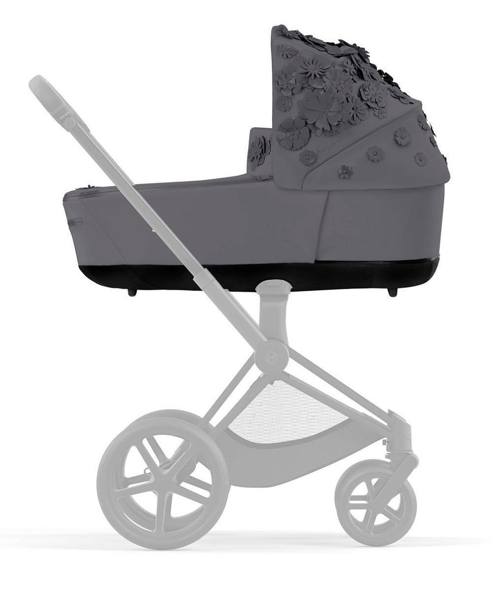 Коляска для новорожденных Cybex Priam IV Chrome Brown Simply Flowers Grey (Dream Grey)