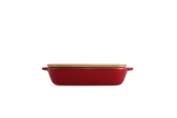 KitchenAid Керамическое блюдо 33x19,5x7,5 см + крышка Империя красный