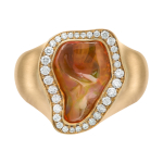 Кольцо с Опалом и Бриллиантами, R0029-49/1