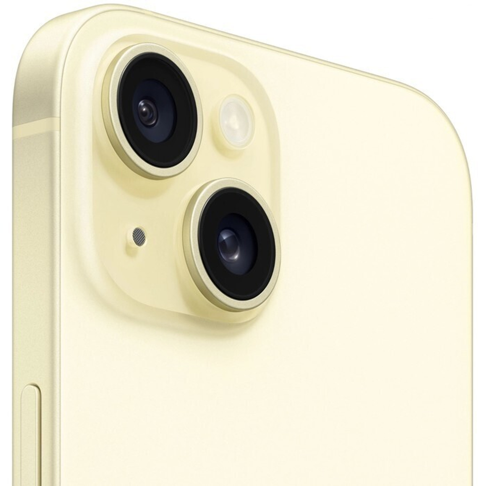 Смартфон Apple A3092 iPhone 15 256Gb желтый моноблок 3G 4G 2Sim 6.1" 1179x2556 iOS 17 48Mpix 802.11