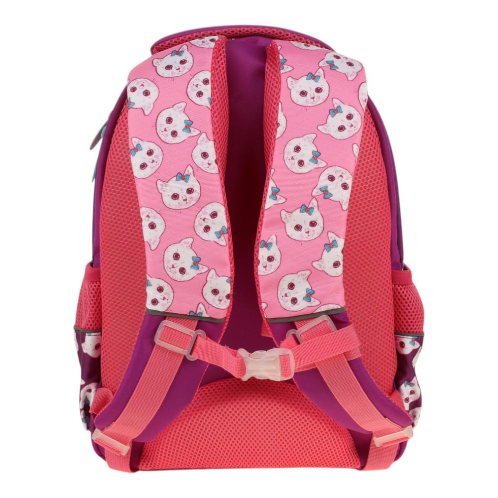 Ранец школьный Гармония 40*28*18см, анатом. спинкой, 1 отдел, 2 кармана, 2 боковых кармана "Котики"