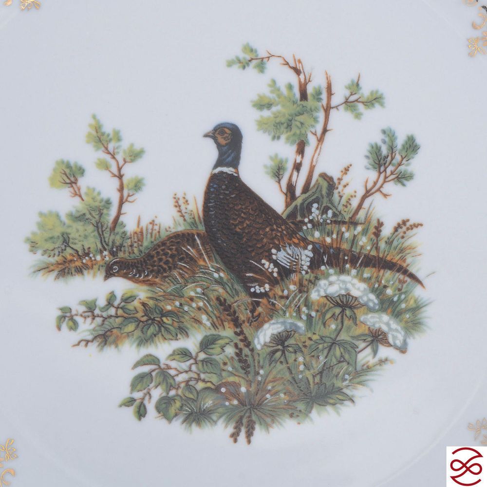 Блюдо круглое Repast Охота красная Мария-тереза 33 см