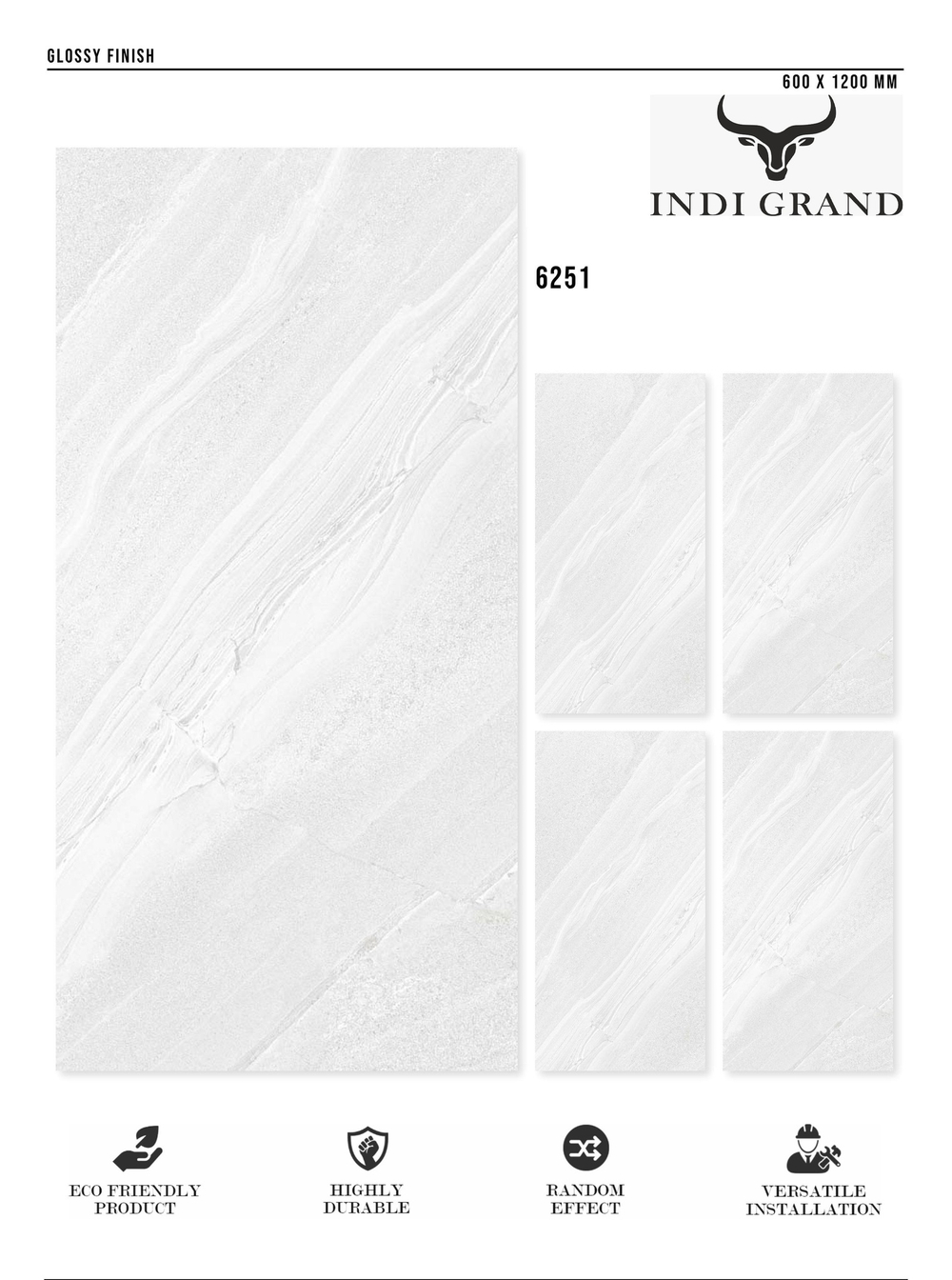 Керамогранит glossy №3 60х120, 6251
