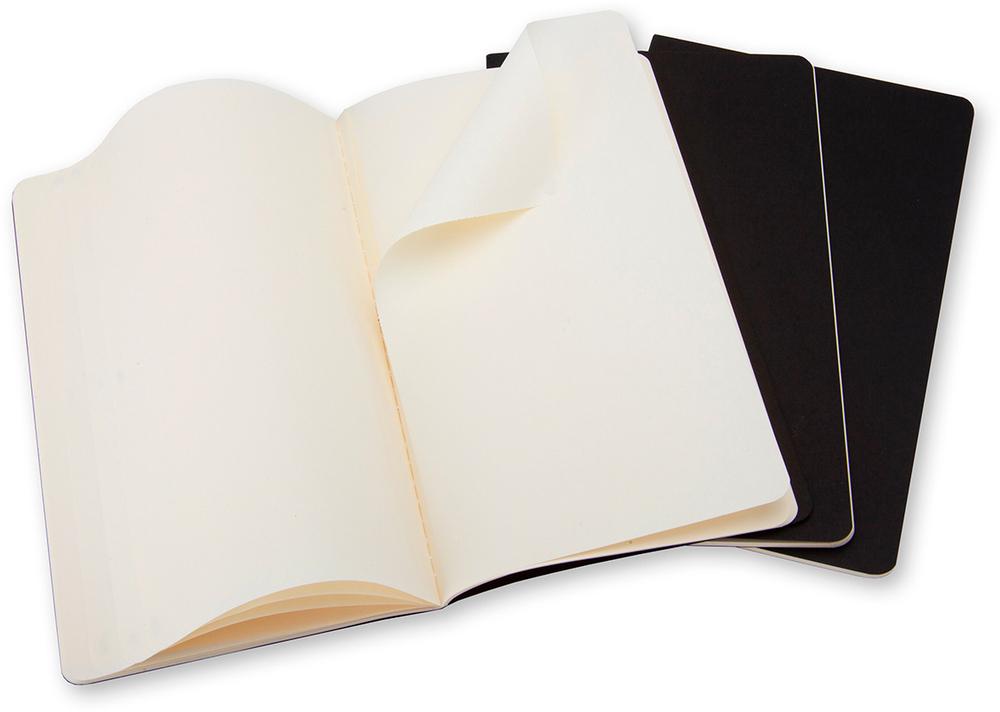 Блокнот Moleskine Cahier Journal (QP318) 13х21 cм нелинованный черный (3 шт.)