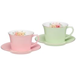 КОФЕЙНЫЙ НАБОР LEFARD "ВРЕМЕНА ГОДА" НА 2 ПЕР. 4 ПР. 180 МЛ РОЗОВЫЙ-МЯТНЫЙ (КОР=24НАБ.)