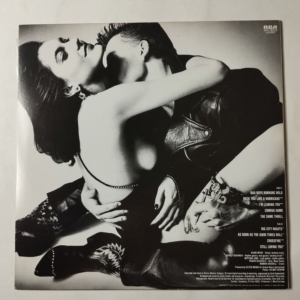 Винтажная виниловая пластинка LP Scorpions Love At First Sting (Japan 1984) (No Obi) Still Loving You