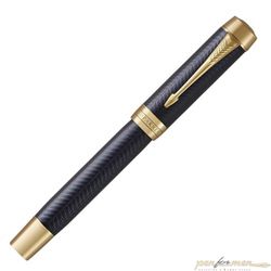 Перьевая ручка Parker Duofold F307 Prestige Centennial Blue Chevron GT перо M 18К (1931370)