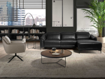 Поворотное кресло Angel Cerda 5125/KFA017-T541029 из серой кожи