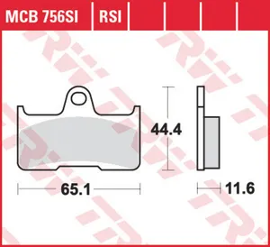 Колодки тормозные дисковые TRW MCB756SI