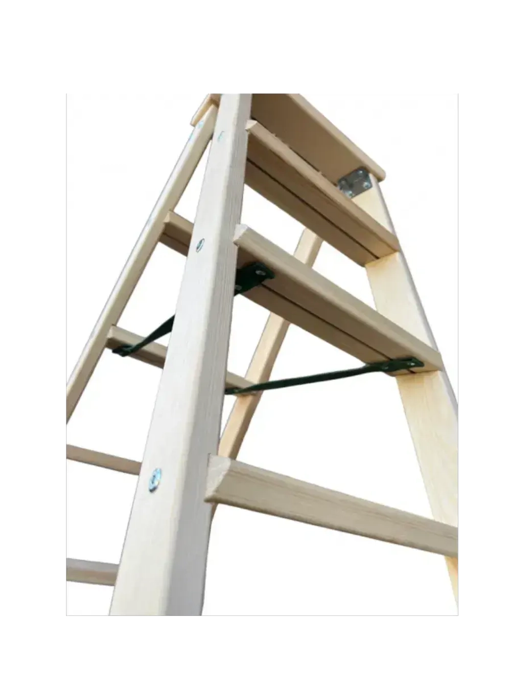 Стремянка деревянная 2х7 wide (рабоч. высота 3,1м)
