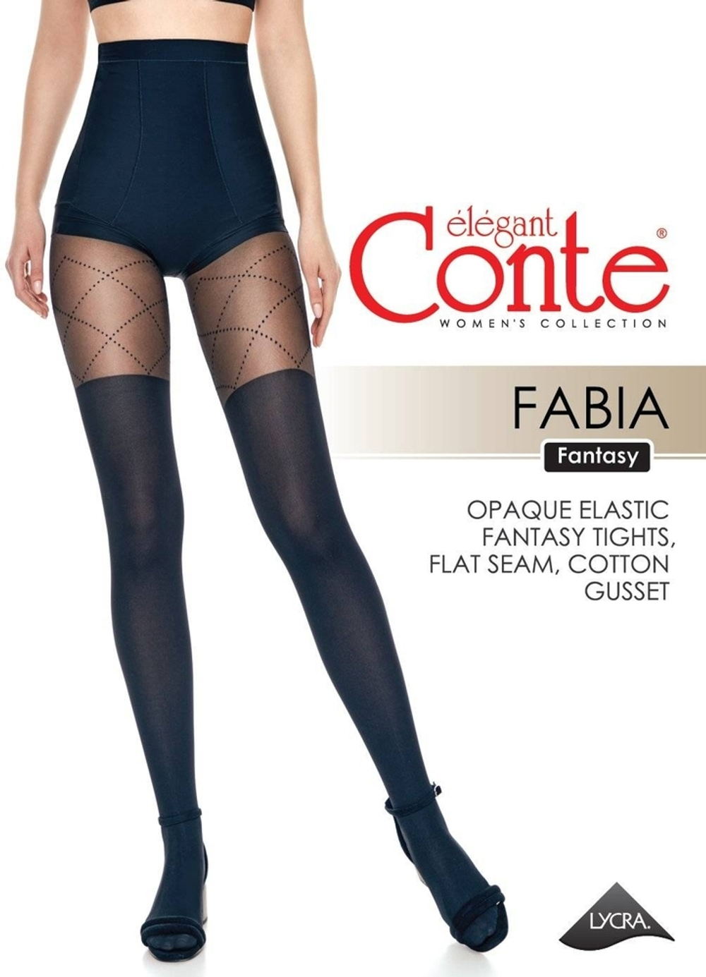 CONTE FABIA Колготки женские с имитацией гольфинов и шнуровки
