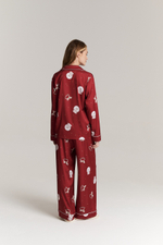 Шелковые брюки с кантом - новогодние лошади