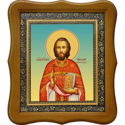 Николай Виноградов священомученик, пресвитер. Икона на холсте.