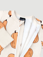 Утеплённый комбинезон с открытой ножкой Mjölk Sleep and Play Тыквы