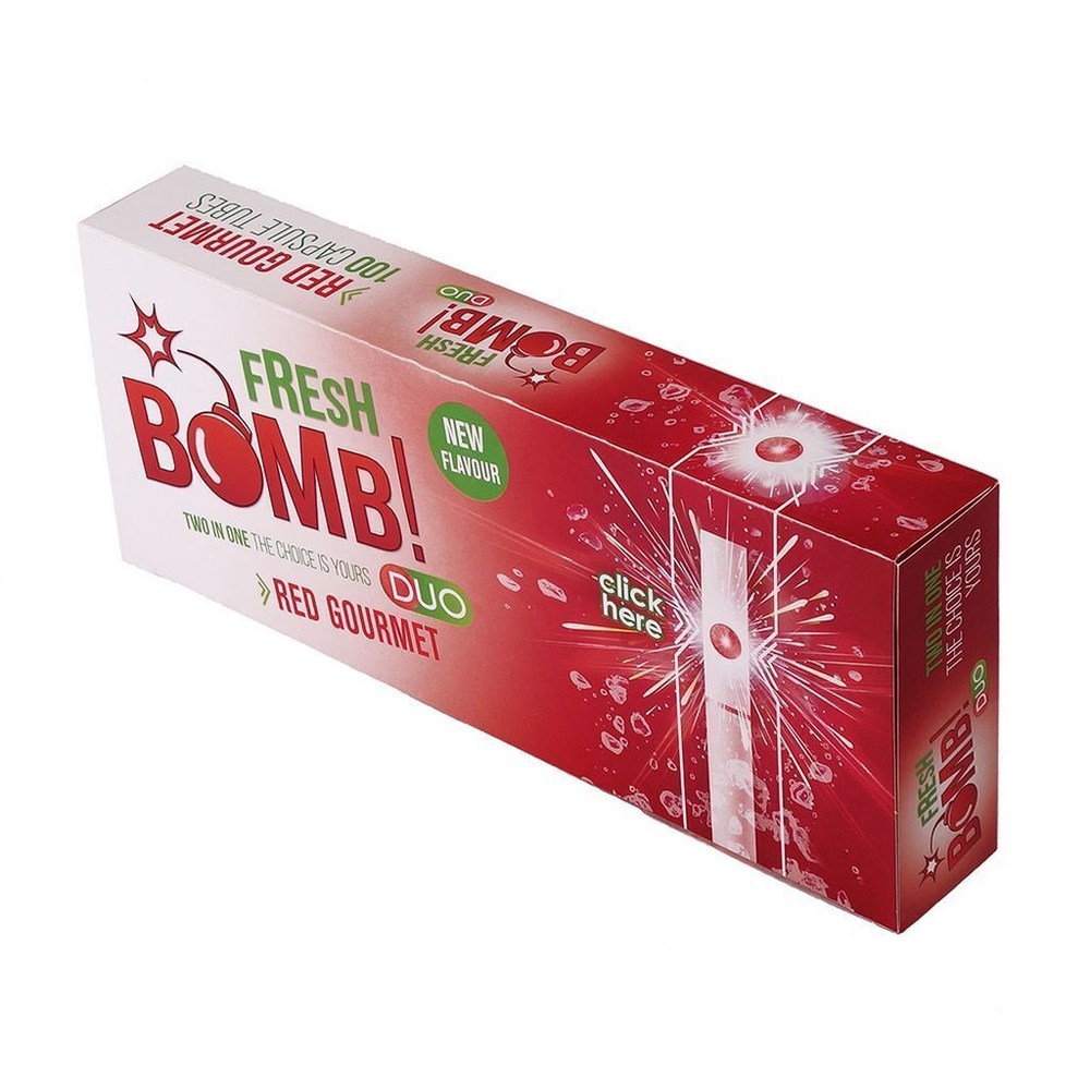 Гильзы для сигарет "Fresh Bomb" Фильтр с капсулой Клубника 100шт.