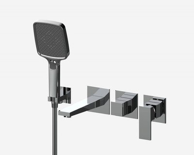 393536 Встроенный смес для ванны  (ХРОМ) ViEiR  (8/1шт)