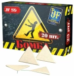 Петарды JF S9 «Бомба» — треугольные хлопающие петарды, пачка 20 шт., Joker Fireworks.