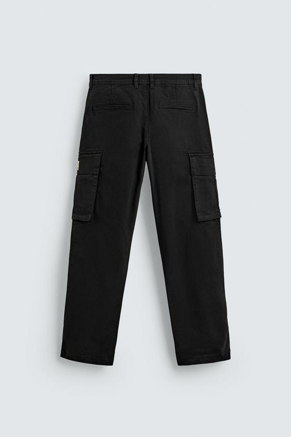 ZARA БРЮКИ КАРГО RELAXED FIT, ЧЕРНЫЙ