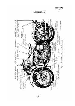 Motorcycle, Solo (Harley Davidson model WLA). Technical Manual TM 9-879 | War Department