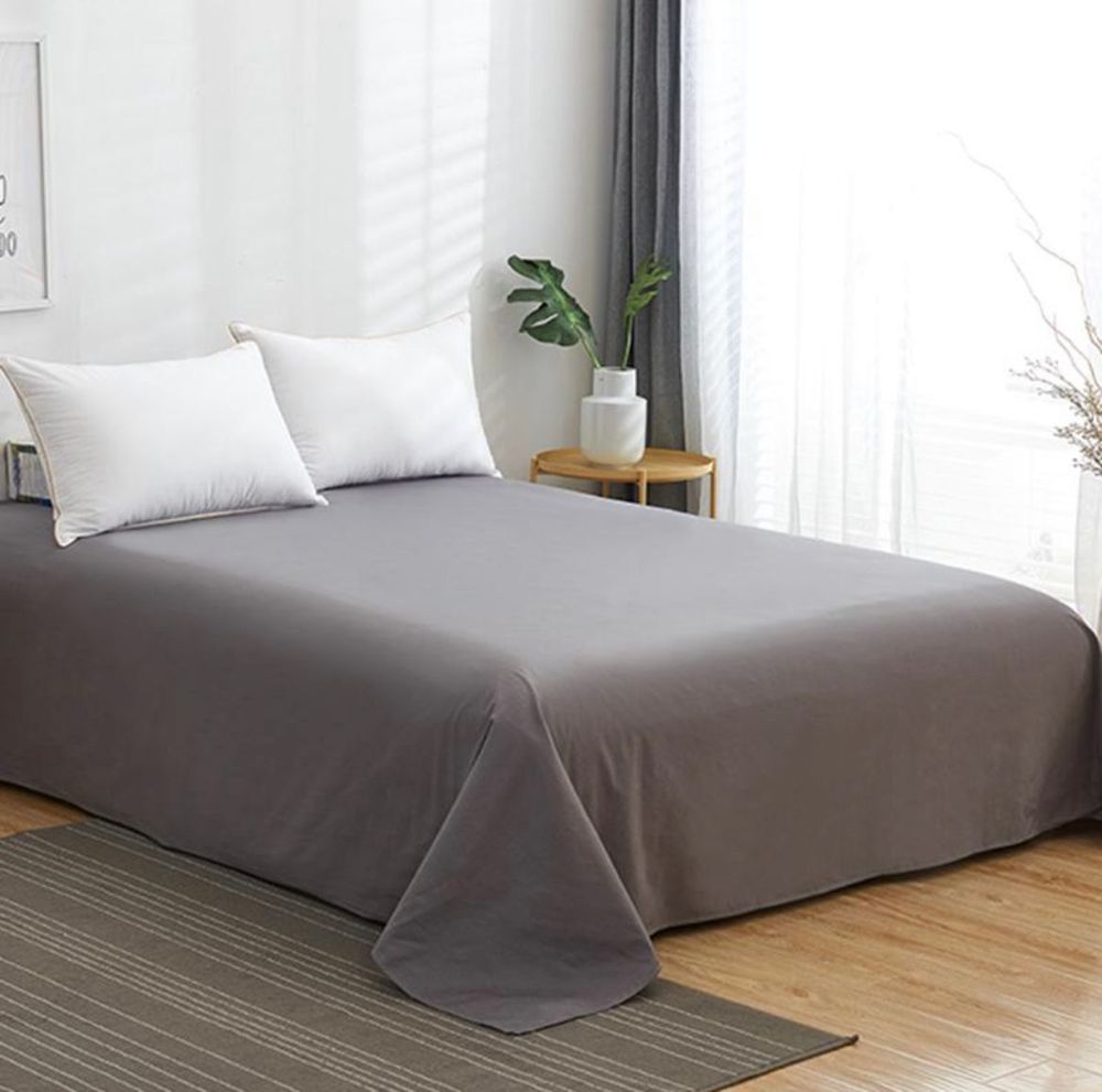 ZEPHYR HOME Простыня сатин 195×235 Графит
