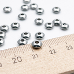 Бусина Рондель, сталь, размер 6*3 мм, цена за 10 штук