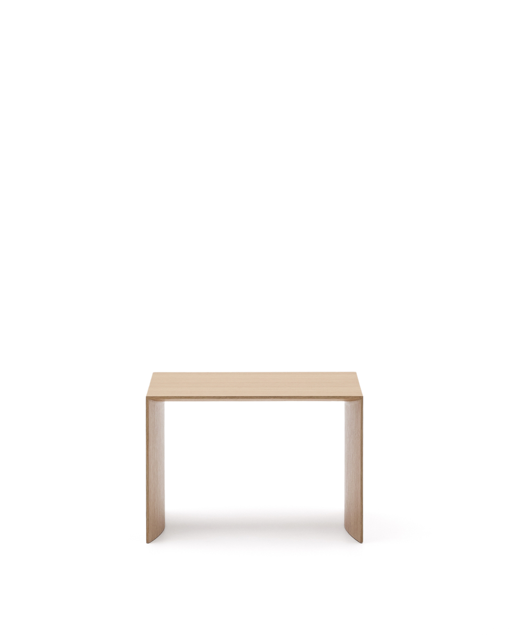 Litto Приставной столик из шпона дуба натурального цвета 55 x 40 см