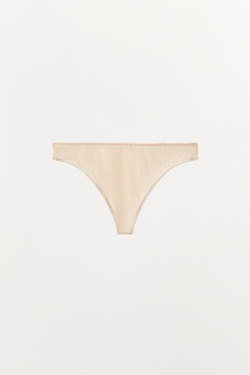 ZARA БАЗОВЫЕ ПЕРФОРИРОВАННЫЕ ТРУСЫ, ЦВЕТ РОЗОВОГО ДЕРЕВА