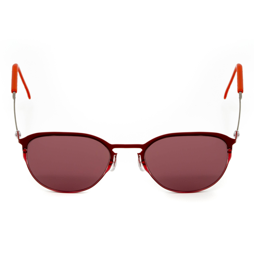 Красные солнцезащитные очки из титана с красными линзами. Модель 21
