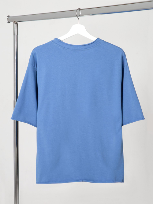 Футболка оверсайз унисекс 160гр/м2 синяя