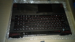 Верхняя панель с клавиатурой (топкейс) для ноутбука Lenovo Y50-70 раскладка - арабская, с посветки, черная, без отпечатка пальца (5CB0F78849), оригинал