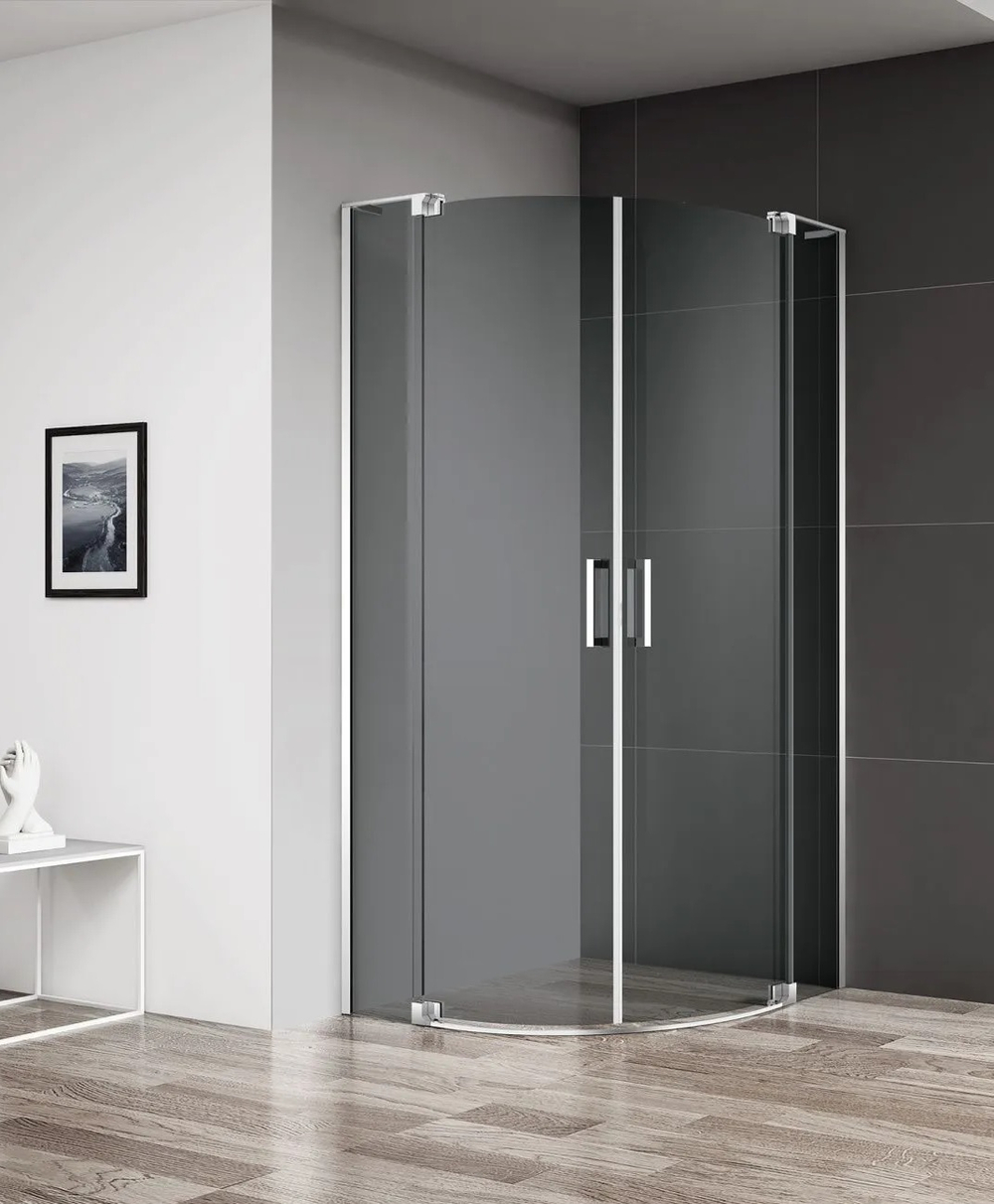 Душевой уголок Cezares SLIDER-R-2-80/90-GRIGIO-Cr