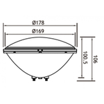 Лампа светодиодная белого теплого свечения PAR56 24 Вт, 12В AC POOL KING/PAR-LED24LBW/
