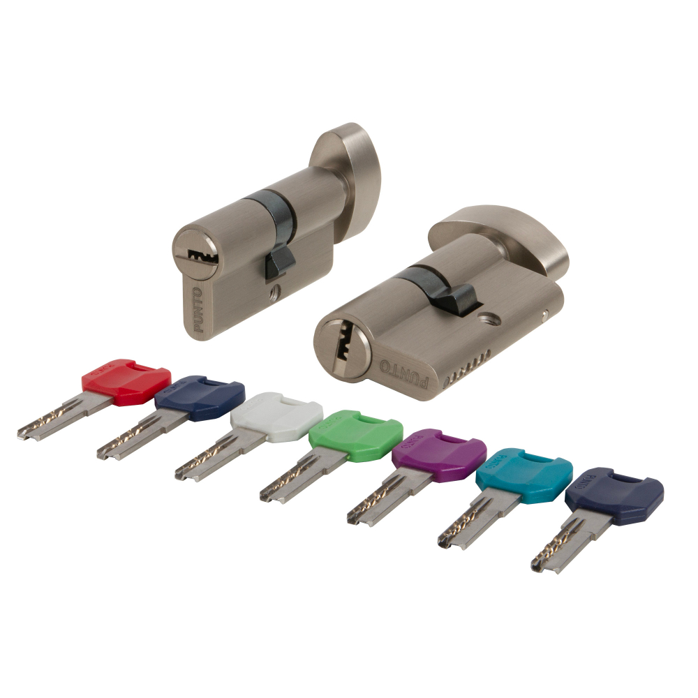 Цилиндровый механизм MaxPro7002Knob70mm(25+10+35) SN никель 7key с вертушкой