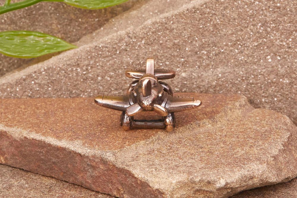 Бусина на темляк Самолет от мастерской Крымская бронза