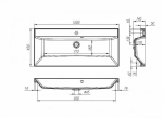 Тумба с раковиной BelBagno VITTORIA 2C SO 100 Pino