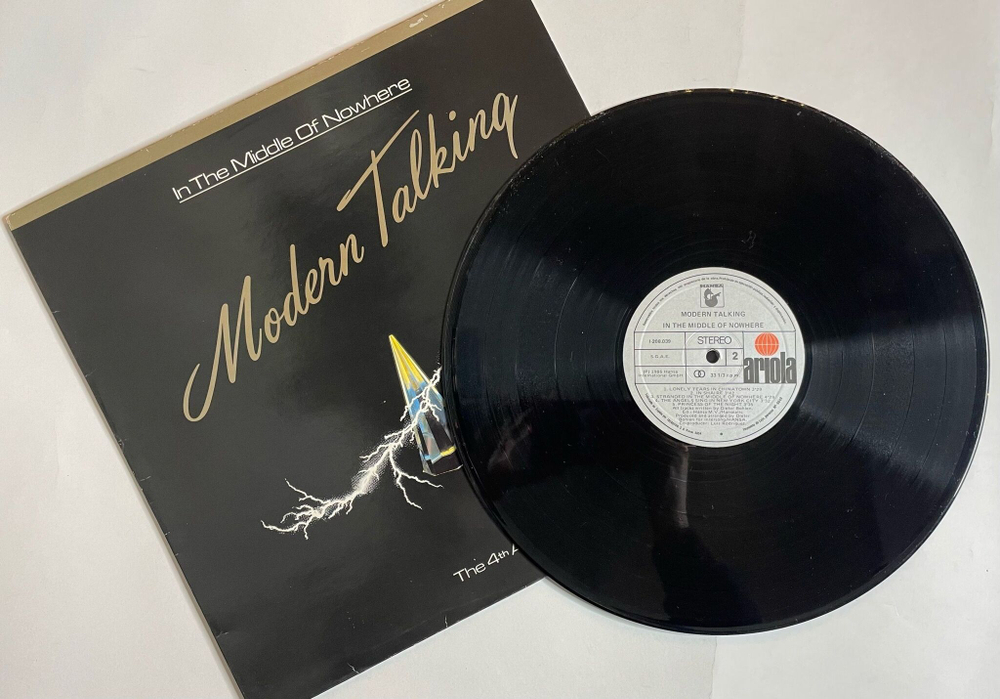Винтажная виниловая пластинка LP Modern Talking In The Middle Of Nowhere The 4th Album (Spain 1986)