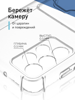 Чехол ROSCO для Samsung Galaxy A13 (арт. SS-A13-HARD-TPU-POCKET)