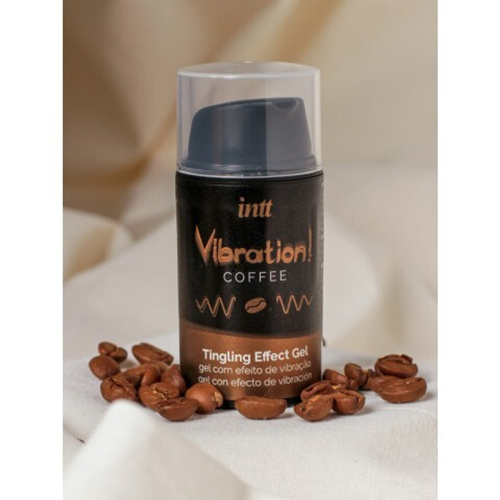 Coffee - Жидкий интимный гель с эффектом вибрации, 15 мл