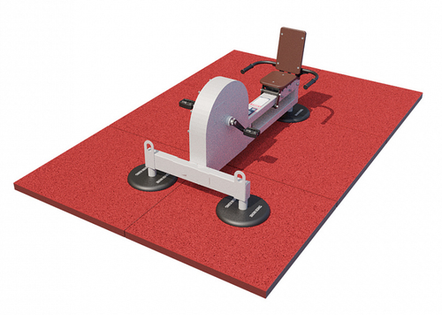 Уличный тренажер для развития мышц ягодиц, голеней и бедер с безынерционным нагрузочным механизмо