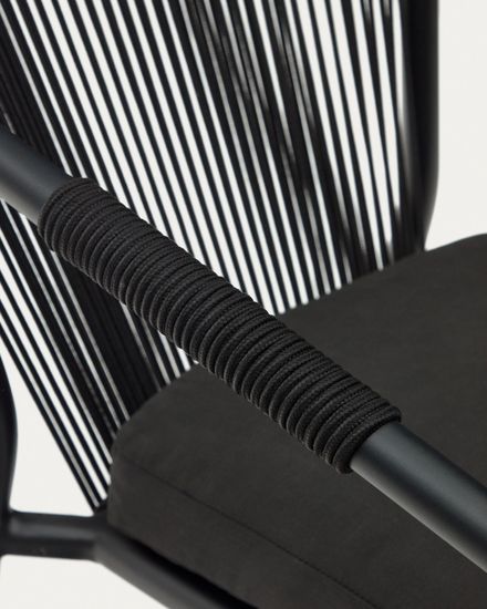 Xelida Садовый стул из алюминия и черного шнура Испания La Forma
