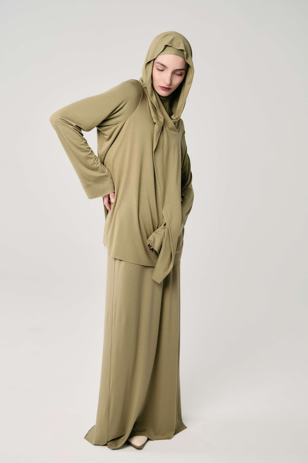 Юбка база прямая хаки